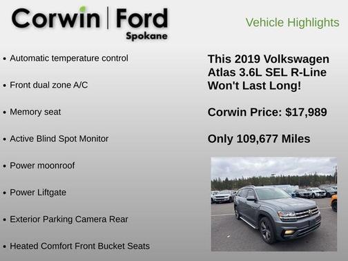 2019 Volkswagen Atlas 3.6 V6 SEL R-Line