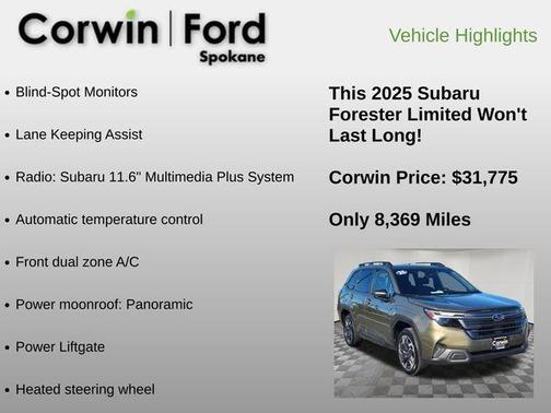 Autumn Green Metallic 2025 Subaru Forester 2.5i Limited
