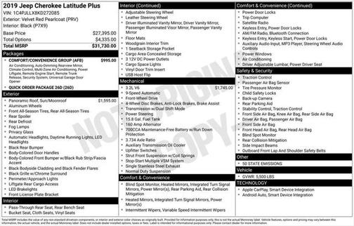 2019 Jeep Cherokee Latitude Plus