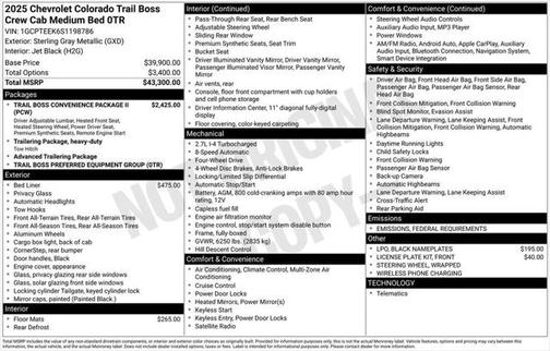 2025 Chevrolet Colorado Trail Boss