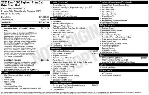 2025 RAM 1500 Big Horn/Lone Star