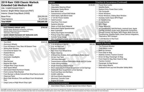 2019 RAM 1500 Classic Warlock Quad Cab 4x4 6'4' Box