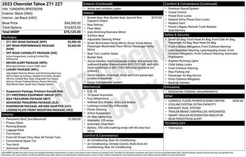 2023 Chevrolet Tahoe 4WD Z71