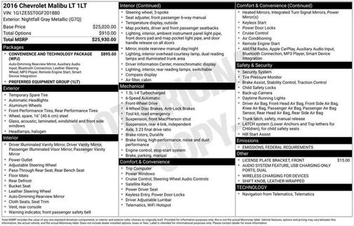 2016 Chevrolet Malibu 1LT