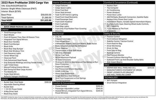 2023 RAM ProMaster 2500 High Roof