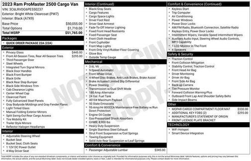 2023 RAM ProMaster 2500 High Roof