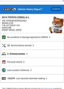 2014 Toyota Corolla S