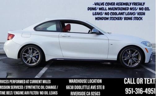 2014 BMW M235 M235i (ALPINE WHITE ON CORAL RED) HARMON KARDONS