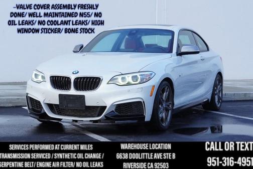 2014 BMW M235 M235i (ALPINE WHITE ON CORAL RED) HARMON KARDONS