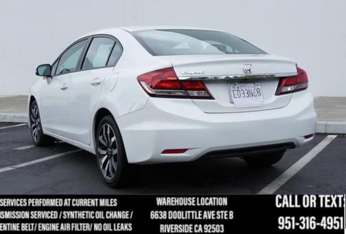 White Orchid Pearl 2015 Honda Civic EX-L