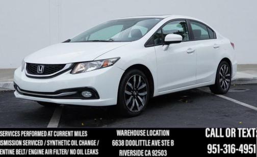 White Orchid Pearl 2015 Honda Civic EX-L