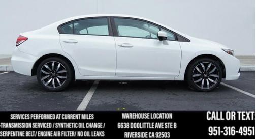 White Orchid Pearl 2015 Honda Civic EX-L