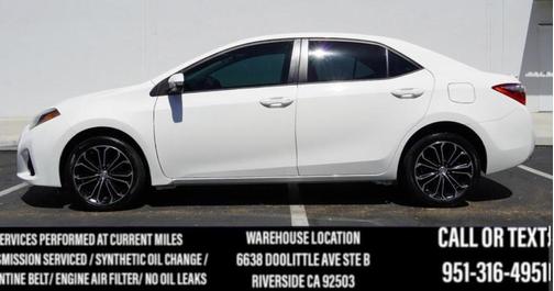 Super White 2014 Toyota Corolla S
