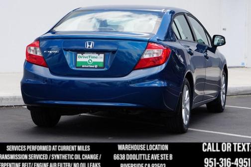 Dyno Blue Pearl 2012 Honda Civic EX-L