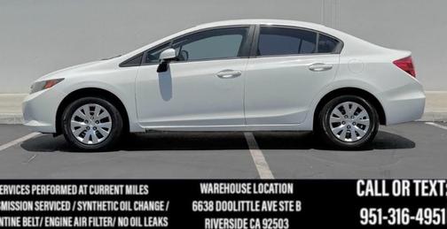 Taffeta White 2012 Honda Civic LX