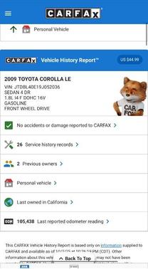 2009 Toyota Corolla XLE