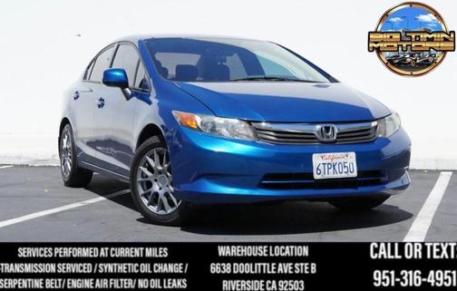 Dyno Blue Pearl 2012 Honda Civic LX