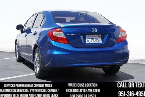 Dyno Blue Pearl 2012 Honda Civic LX