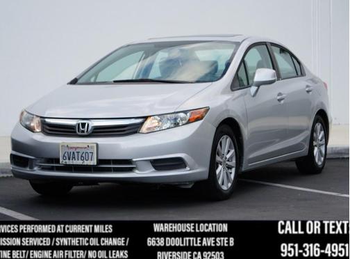 Alabaster Silver Metallic 2012 Honda Civic EX