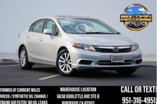 Alabaster Silver Metallic 2012 Honda Civic EX