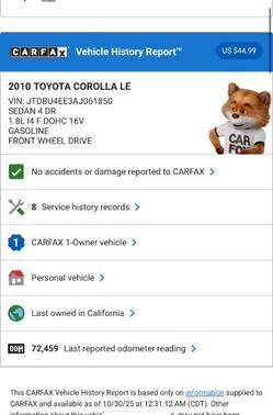 2010 Toyota Corolla XLE