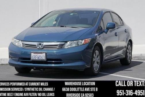 Dyno Blue Pearl 2012 Honda Civic LX