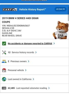 2019 BMW 440 Gran Coupe i