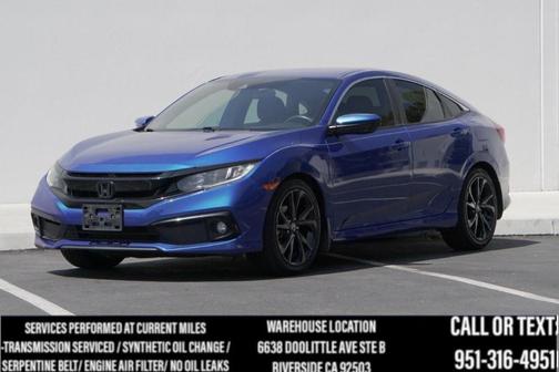 Aegean Blue Metallic 2020 Honda Civic Sport
