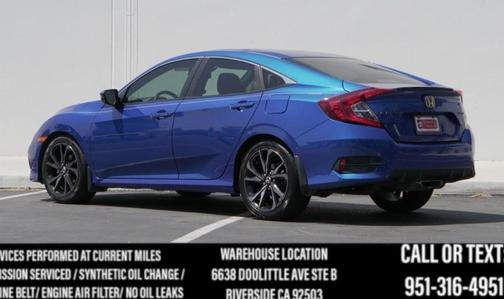 Aegean Blue Metallic 2020 Honda Civic Sport