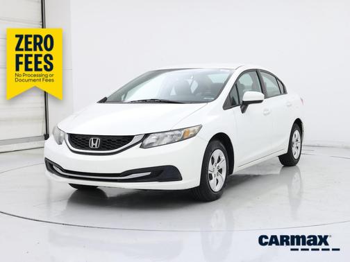 White 2014 Honda Civic LX