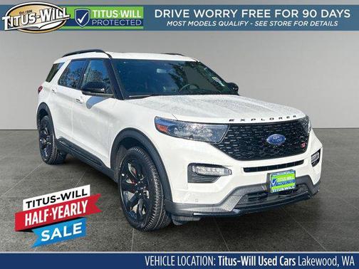 Star White Metallic Tri-Coat 2023 Ford Explorer ST