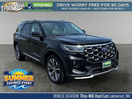 Black Metallic 2025 Ford Explorer Platinum