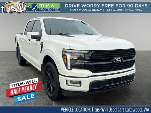 Star White Metallic Tri-Coat 2024 Ford F-150 Platinum