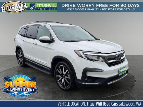 Platinum White Pearl 2021 Honda Pilot AWD Elite