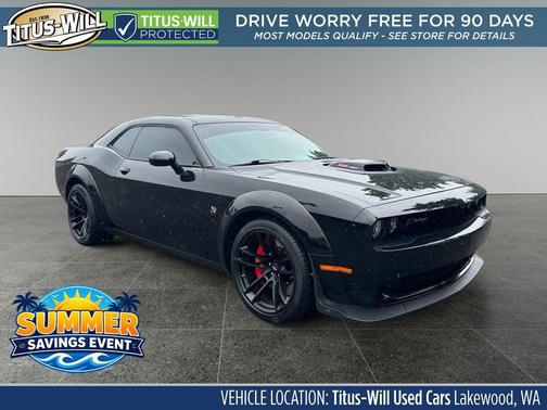Pitch Black Clearcoat 2022 Dodge Challenger R/T Scat Pack Widebody