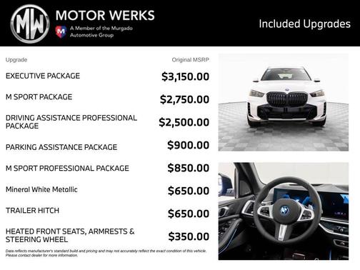 Mineral White Metallic 2026 BMW X5 PHEV xDrive50e