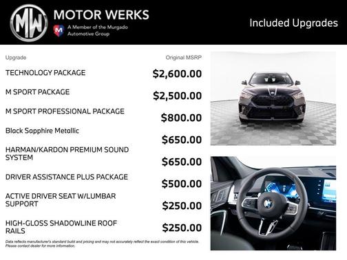 Black Sapphire Metallic 2026 BMW X2 xDrive28i