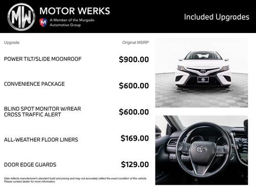 Super White 2019 Toyota Camry LE