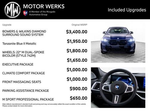 Tanzanite Blue II Metallic 2026 BMW X6 M60i