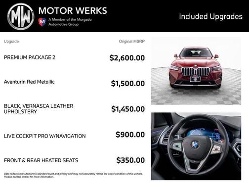 Aventurin Red Metallic 2022 BMW X3 xDrive30i