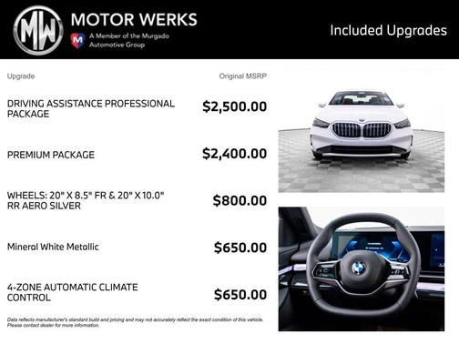 White Metallic 2026 BMW 540 xDrive