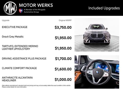 Dravit Grey Metallic 2027 BMW X7 xDrive40i
