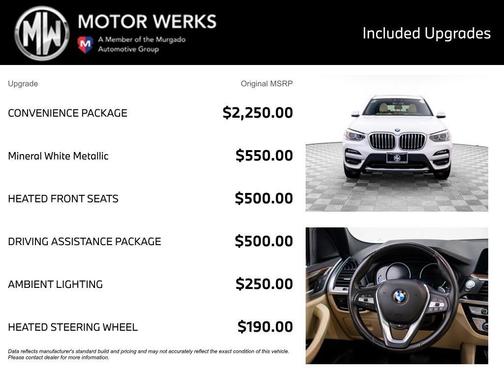 Mineral White Metallic 2020 BMW X3 xDrive30i