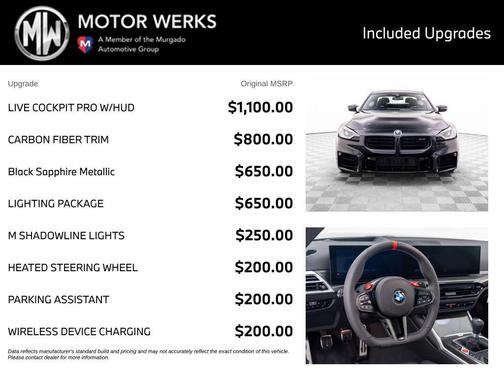 Black Sapphire Metallic 2026 BMW M2 Base