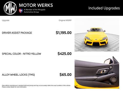 Nitro Yellow 2021 Toyota Supra 3.0 Premium