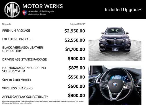 Carbon Black Metallic 2018 BMW X3 M40i