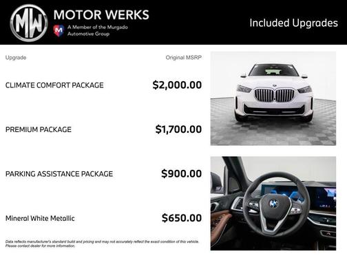 Mineral White Metallic 2026 BMW X5 xDrive40i