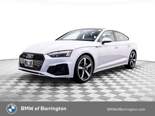 Glacier White Metallic 2025 Audi A5 Sportback 45 S Line Premium Plus
