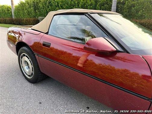 Burgundy 1987 Chevrolet Corvette Base