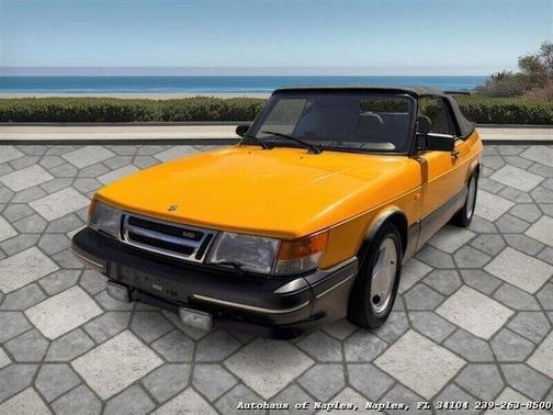 Yellow 1991 Saab 900 Turbo
